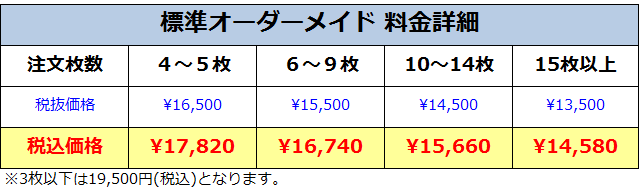 ドレス料金