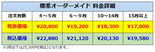 ドレス料金