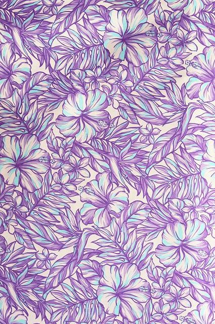 ラベンダー ハイビスカス ラウアエ総柄 フラドレス専用 フラダンス衣装 通販ショップ Alohana