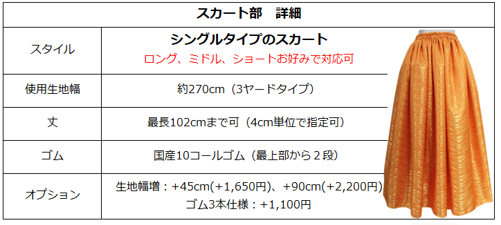 スカート詳細