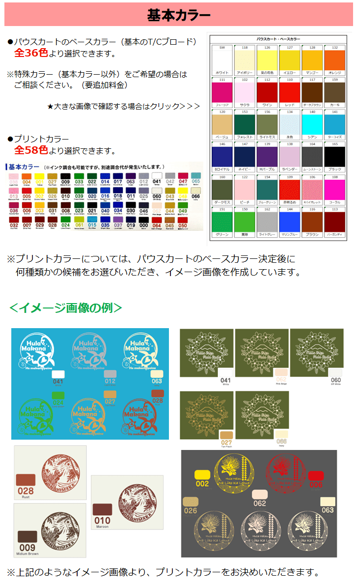 カラーについて