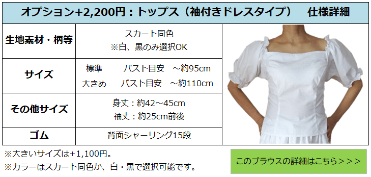 オプション・袖付きブラウス