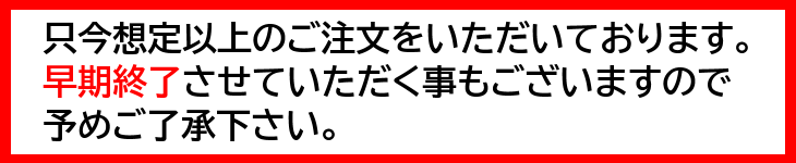 早期終了の場合ございます。